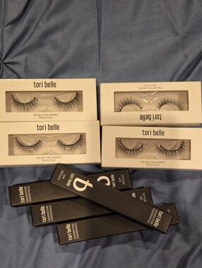 4 New Toribelle Adhesive Lashes And Liners.  Subtle